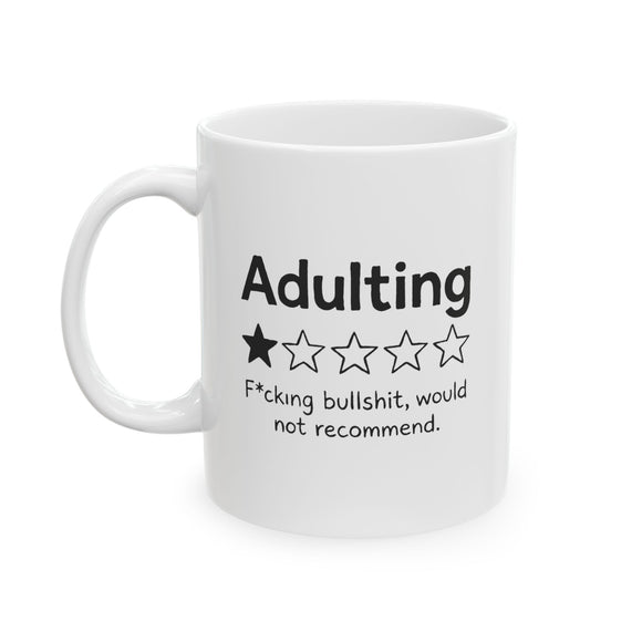 Adulting: One Star retro mug • Pawer to the People