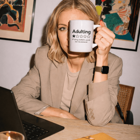 Adulting: One Star retro mug • Pawer to the People