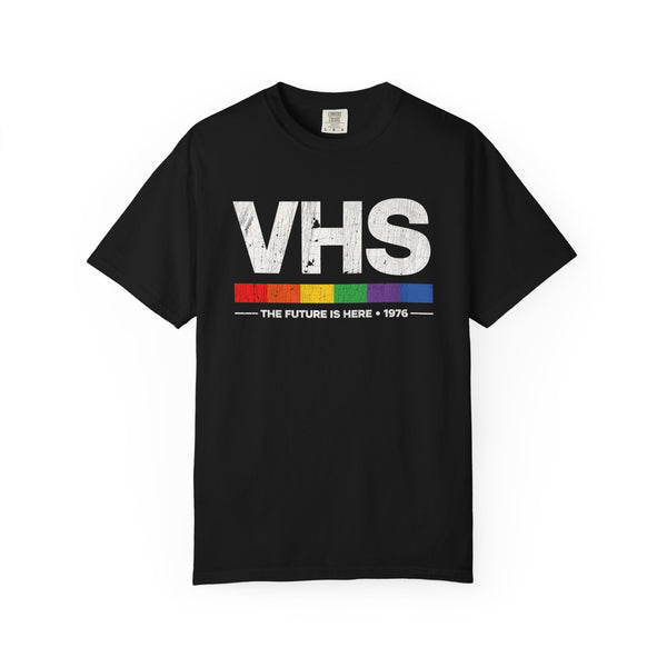 VHS retro graphic tee: 'The Future is Here • 1976' • Pawer to the People