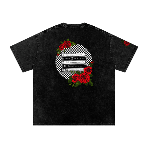 '90s R&B roses & rewind oversized tee • Pawer to the People