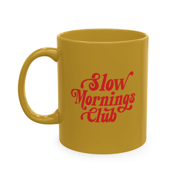 Slow Mornings Club retro mug • Pawer to the People