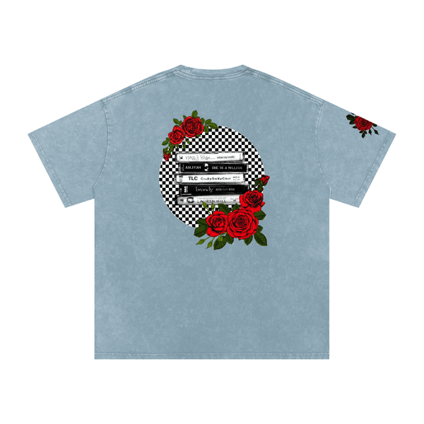'90s R&B roses & rewind oversized tee • Pawer to the People