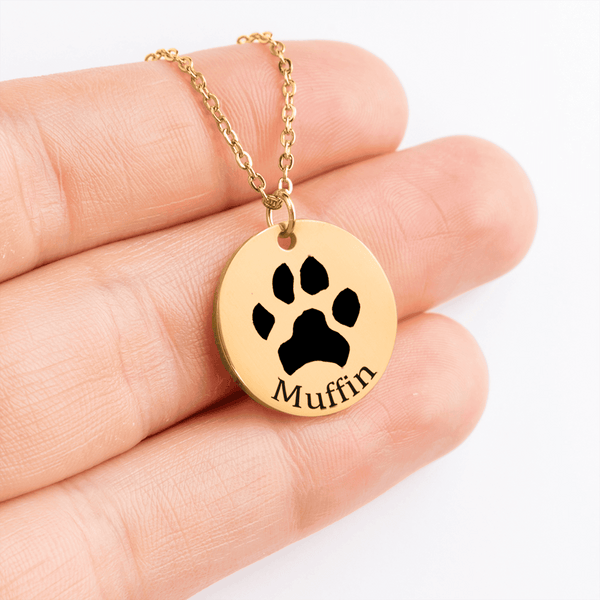 'Always with me' paw print necklace • Pawer to the People