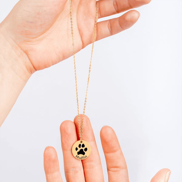 'Always with me' paw print necklace • Pawer to the People