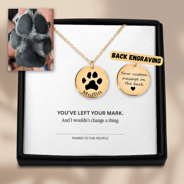 'Always with me' paw print necklace • Pawer to the People