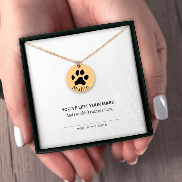'Always with me' paw print necklace • Pawer to the People