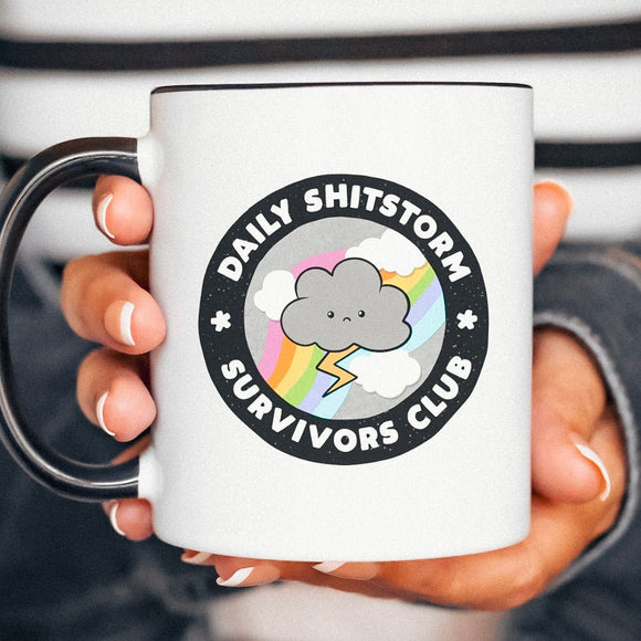 Daily shitstorm survivors club mug • Pawer to the People