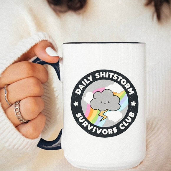 Daily shitstorm survivors club mug • Pawer to the People