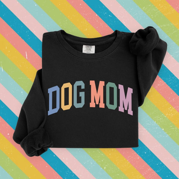 Dog mom color pop crewneck sweatshirt • Pawer to the People