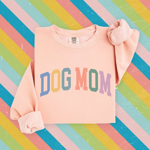 Dog mom color pop crewneck sweatshirt • Pawer to the People