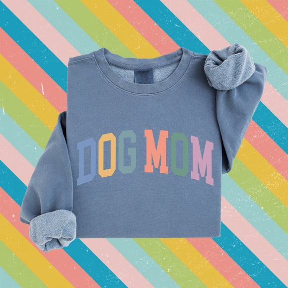 Dog mom color pop crewneck sweatshirt • Pawer to the People