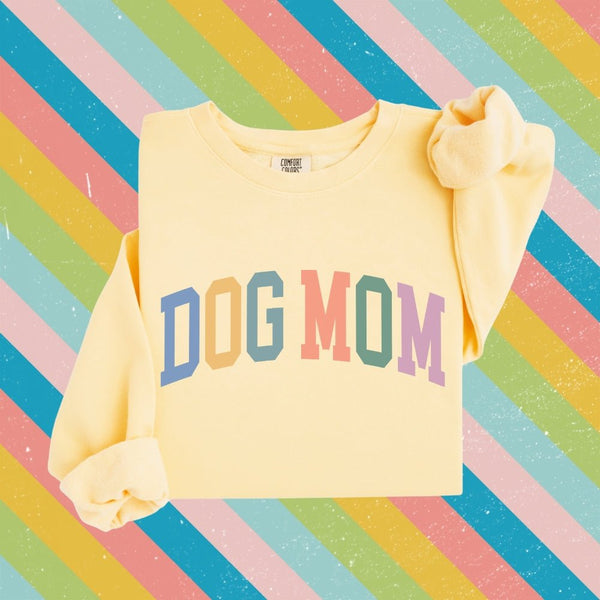 Dog mom color pop crewneck sweatshirt • Pawer to the People