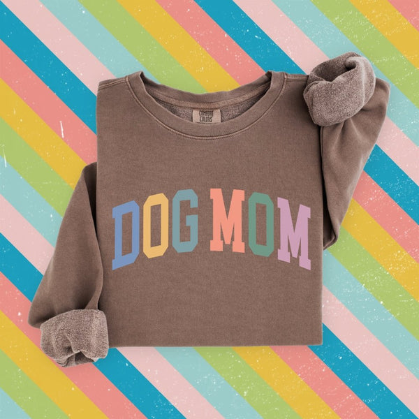 Dog mom color pop crewneck sweatshirt • Pawer to the People
