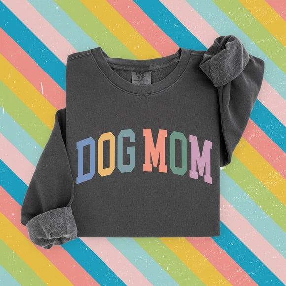 Dog mom color pop crewneck sweatshirt • Pawer to the People