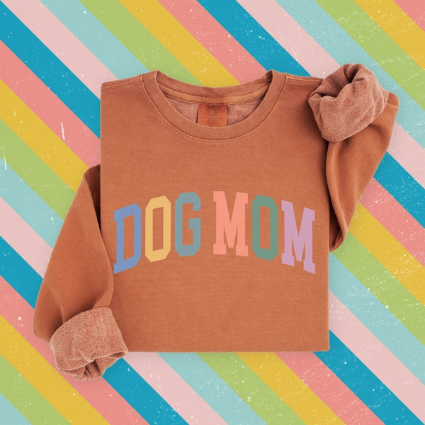 Dog mom color pop crewneck sweatshirt • Pawer to the People