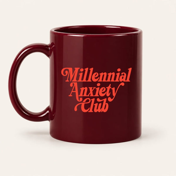 Millennial Anxiety Club retro mug • Pawer to the People